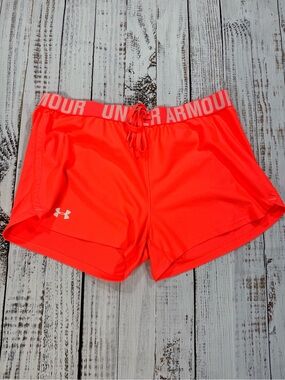 Under Armour Neon Coral Women's Athletic Shorts